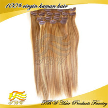 New arrvial human hair clip in hair pieces for thinning hair